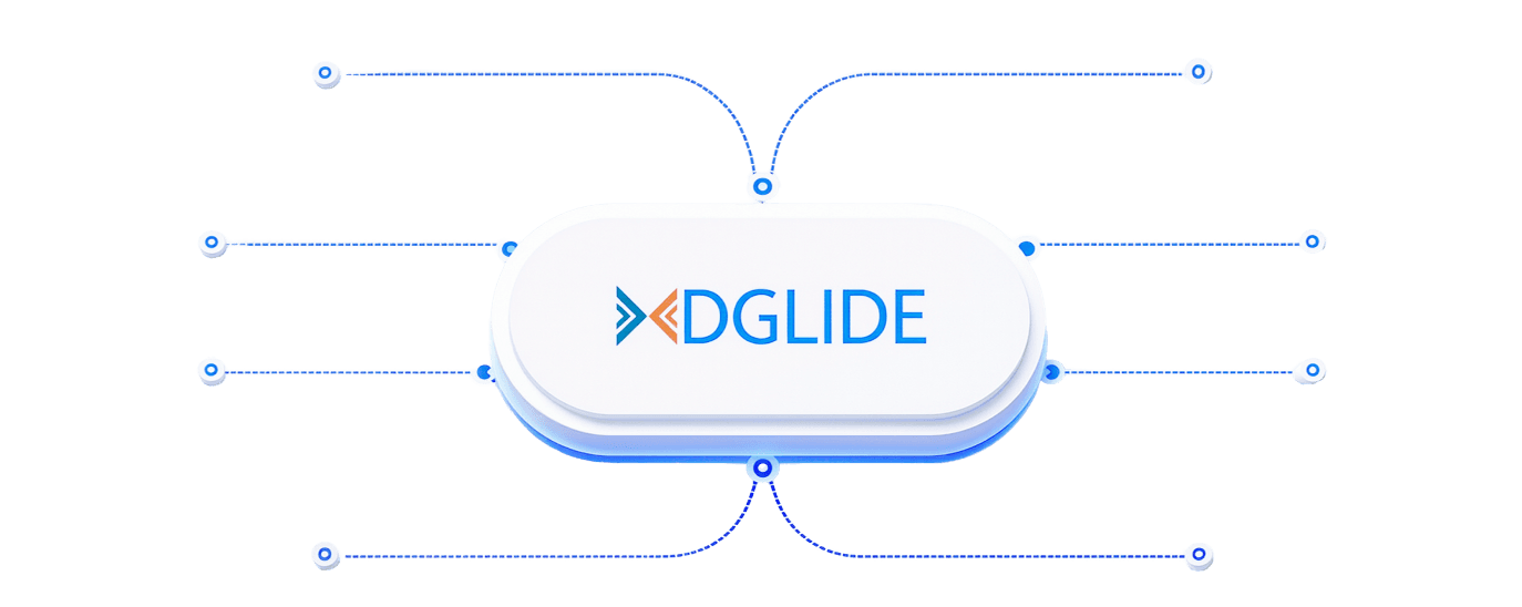 DGlide platform hub connecting shared capabilities