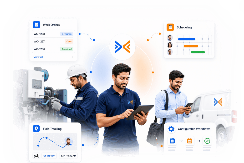 DGlide FSM — field service management dashboard